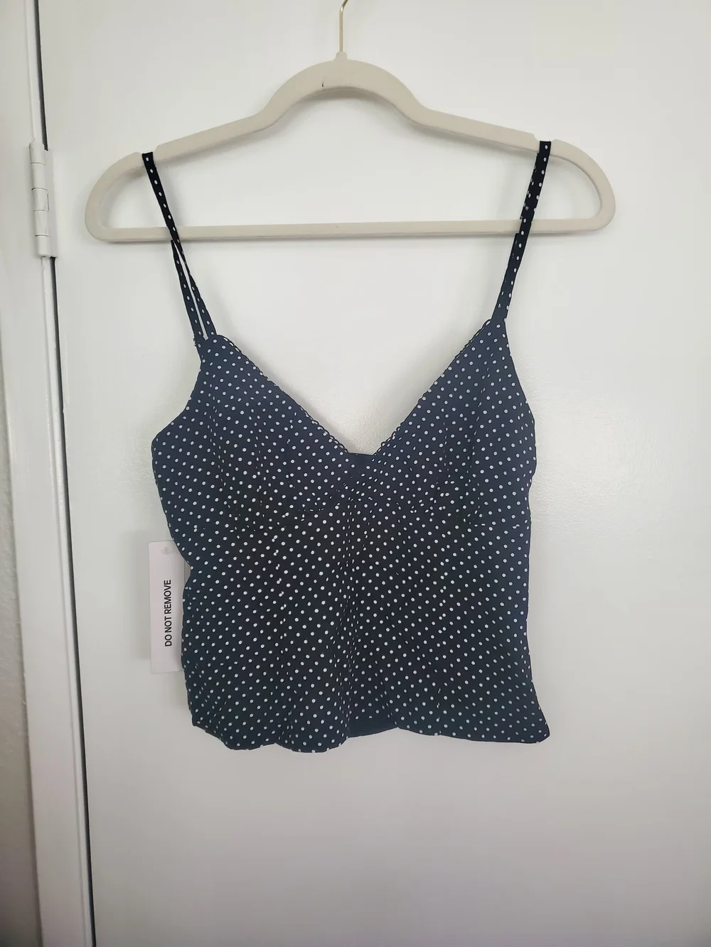 Black Polka Dot Asymmetric Midi Skirt Set  Size 4